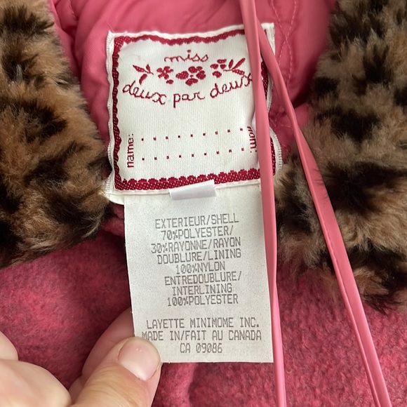 Deux Par Deux Jacket - pink cheetah leopard - size 3 vintage - Picture 3 of 3
